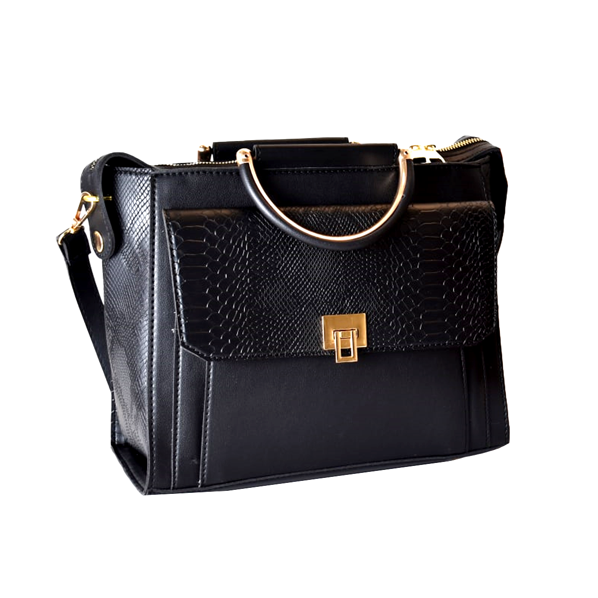 شنطة لازار نسائي جلد متعددة الاستخدامات - لون اسود- 5189