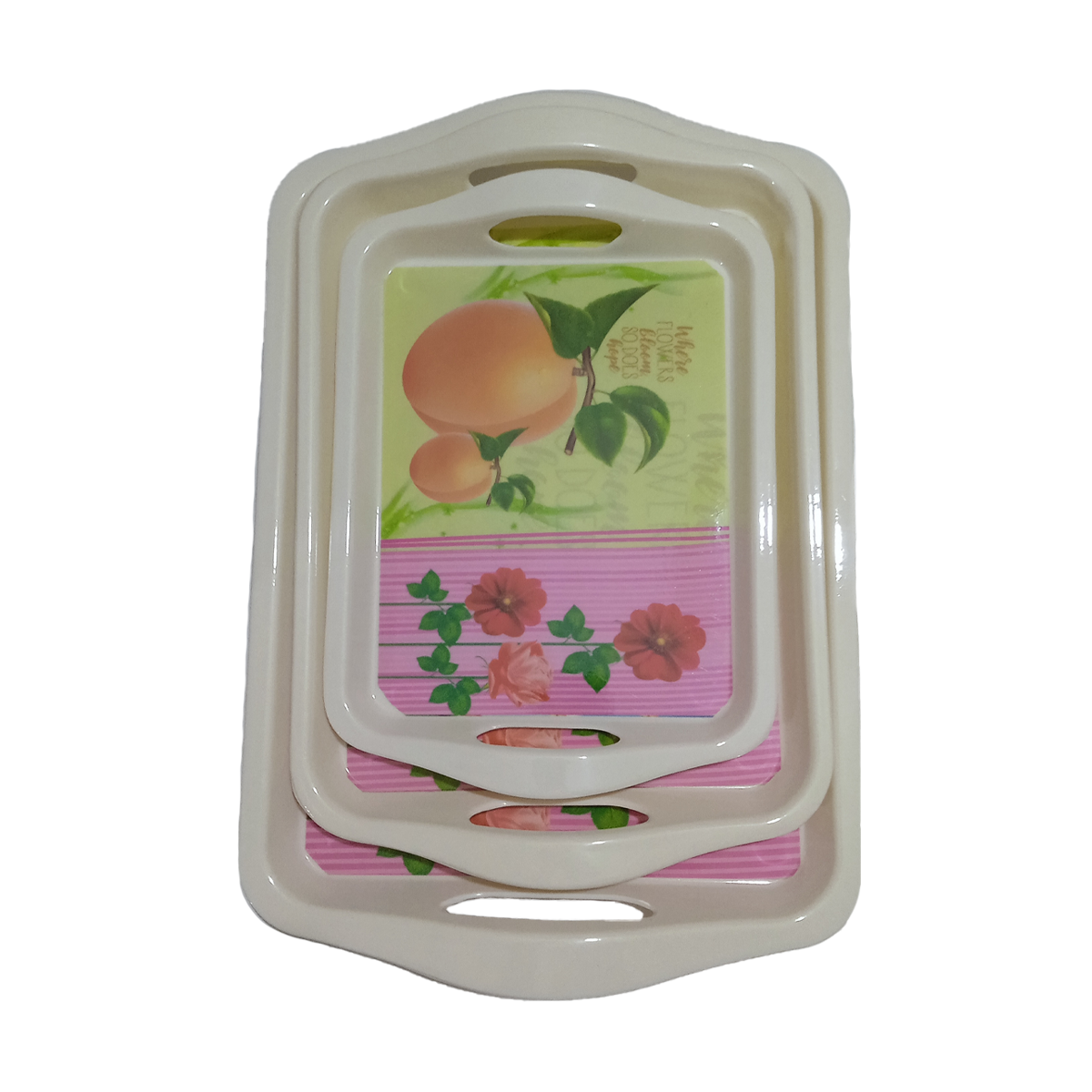 طقم صواني تقديم عدد 3 قطع من الميلامين