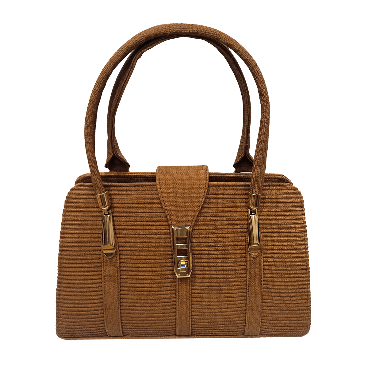 شنطة لسان لازار نسائي جلد مستورد- لون جملي غامق - 5362