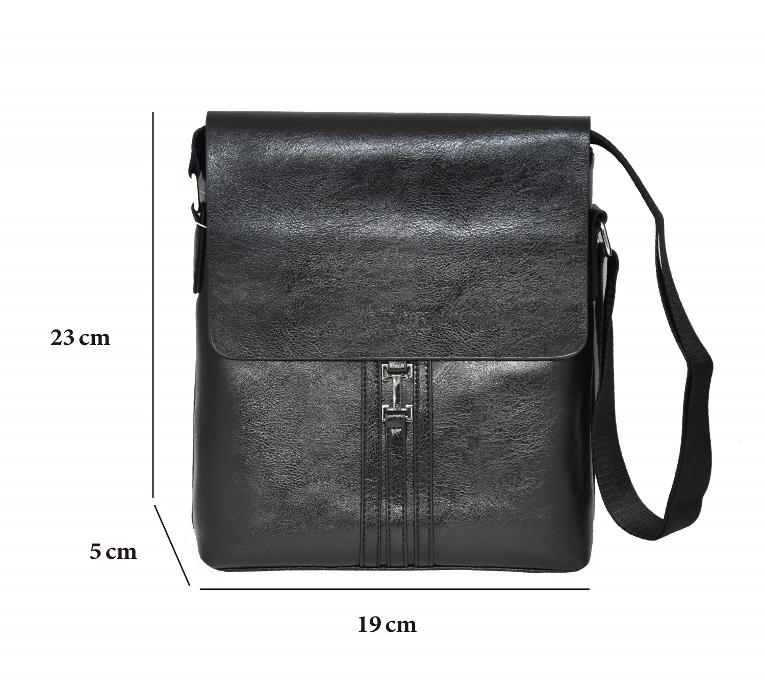 شنطة كروس رجالي GEOX - لون أسود حجم صغير